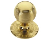 Croft Architectural Reeded Ball Centre Door Knob, Various Finishes Available* - 6407